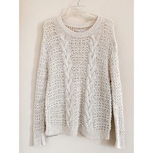 Lauren Conrad Long Sleeve Cable Knit Sweater XL